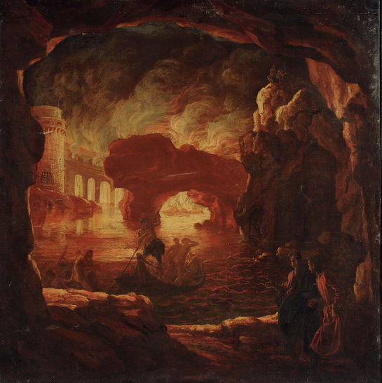 Dante e Virgilio all'inferno