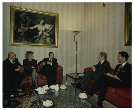 Incontro del Presidente Piccoli con il Presidente argentino Alfonsin