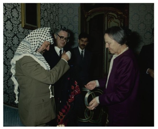 Incontro Presidente Iotti con il leader dell'O.L.P. Arafat