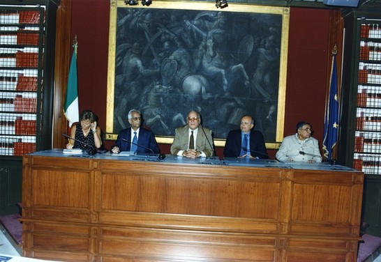 Il Vice Presidente della Camera dei deputati, Alfredo Biondi, durante i lavori