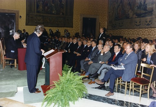 Autorità presenti alla presentazione del Rapporto annuale dell'INAIL per il 2000