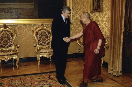 Il Presidente della Camera dei deputati, Pier Ferdinando Casini, riceve il Dalai Lama