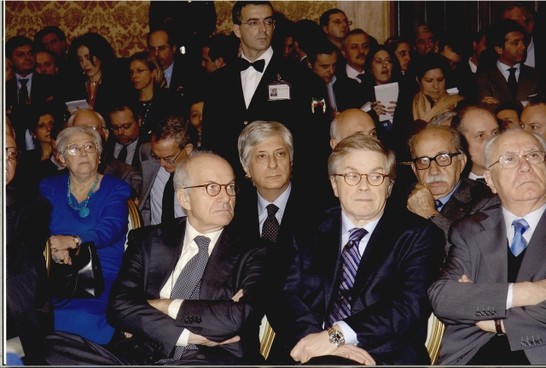 Il Presidente della Camera dei deputati, Fausto Bertinotti, assiste alla presentazione del volume 'Bettino Craxi. Discorsi Parlamentari 1969-1993', a cura della Fondazione della Camera dei deputati