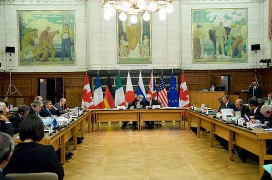 Canada, Ottawa - Il Presidente della Camera dei deputati Gianfranco Fini partecipa alla IX Riunione dei Presidenti delle Camere dei Paesi del G8