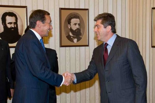 Sofia - Il Presidente della Camera dei deputati Gianfranco Fini viene ricevuto dal Presidente della Repubblica di Bulgaria Georgi Paranov