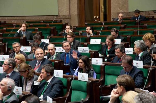 Il Presidente della Camera dei deputati, Gianfranco Fini, interviene alla Conferenza dei Presidenti dei Parlamenti dell'Unione Europea