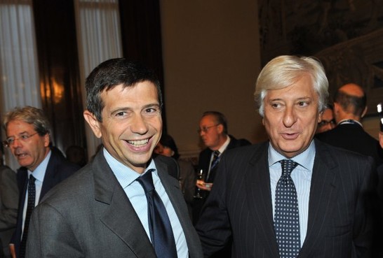 Il Segretario generale della Camera dei deputati, Ugo Zampetti, insieme al Vice Presidente, Maurizio Lupi