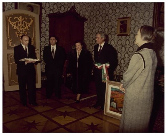 Visita vedova Monti al Presidente Iotti