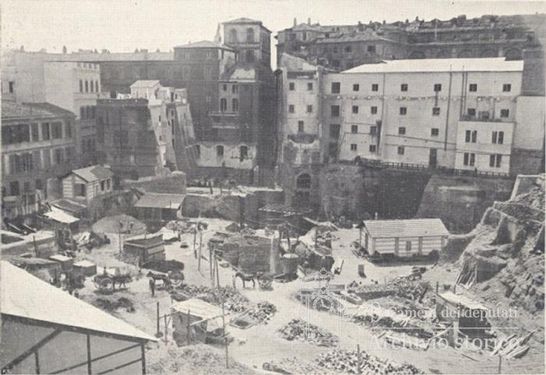 Parlamento. Il centro delle demolizioni dietro a Montecitorio