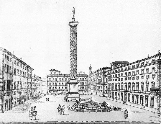 Veduta di piazza Colonna