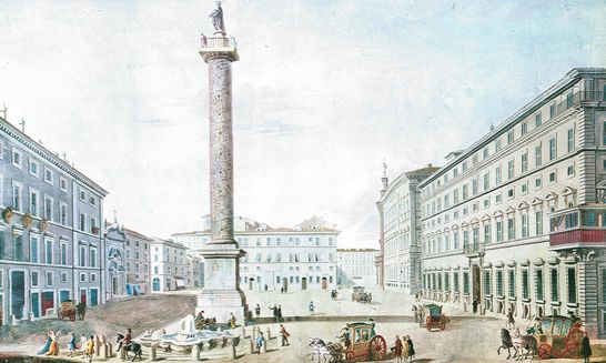 Veduta di piazza Colonna (collezione privata)