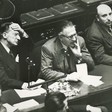 Scelba, De Gasperi, Pacciardi durante una seduta del V governo De Gasperi (di lato si intravede Einaudi)
