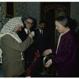 Il Presidente della Camera dei Deputati Nilde Iotti riceve il leader dell'O.L.P. Yasser Arafat