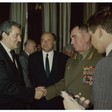 Incontro con Presidente Iotti e Conferenza del Ministro della difesa russa Maresciallo Dmitry Yazov nella Sala della Regina