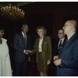 Il Presidente della Camera dei Deputati Nilde Iotti e il Vicepresidente  della commissione Esteri  Margherita Boniver incontrano il leader del National Congress Nelson Mandela