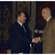 Il Presidente della Camera dei Deputati Giorgio Napolitano riceve il Governatore della Banca d'Italia Carlo Azeglio Ciampi