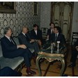 Il Presidente della Camera dei Deputati Giorgio Napolitano riceve il Presidente argentino Carlos Menem