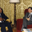 Il Presidente della Commissione Difesa della Camera dei deputati, Valdo Spini, riceve il Segretario Generale dell'ONU, Kofi Annan