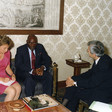 Il Presidente della Camera dei deputati, Luciano Violante, riceve l'Ambasciatore del Gabon, Marcel J Magwangu