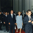 I Reali di Spagna, Juan Carlos I, e la Regina, Sofia di Grecia, in corteo vengono accompagnati in Aula