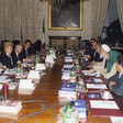 Il Presidente dell'Assemblea Consultiva della Repubblica islamica dell'Iran, Ali Akbar Nategh-Nouri, durante gli incontri con i parlamentari italiani