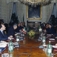 Il Presidente della Camera dei deputati, Luciano Violante, riceve il Presidente della Repubblica d'Algeria, Abdelaziz Bouteflika