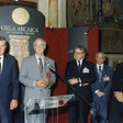 Inaugurazione della mostra 'Gela arcaica: are, divinità, tiranni' e foto di gruppo dei Presidenti dei parlamenti Europei davanti a Montecitorio
