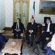 Il Presidente della Camera dei deputati, Pier Ferdinando Casini, a colloquio con gli ospiti della cerimonia
