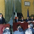 Il Presidente della Camera dei deputati, Pier Ferdinando Casini, durante il suo intervento