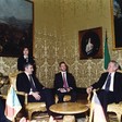 Il Presidente della Camera dei deputati, Pier Ferdinando Casini, riceve il  Presidente della Repubblica Federale di Germania, Johannes Rau