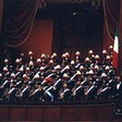 Banda musicale dell'Arma dei Carabinieri posizionata nella Tribuna centrale di fronte al Banco della Presidenza