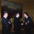 Il Presidente della Camera dei deputati, Pier Ferdinando Casini, riceve il Sindaco di Lourdes, Jean Pierre Artiganave