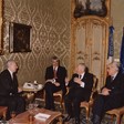 Il Presidente della Camera dei deputati, Pier Ferdinando Casini, a colloquio con le autorità convenute per la cerimonia
