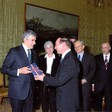 Il Presidente della Camera dei deputati, Pier Ferdinando Casini, riceve il Presidente della Repubblica di Romania, Traian Basescu