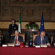 Il Presidente della Camera dei deputati, Fausto Bertinotti, e il Presidente del Senato della Repubblica, Franco Marini, ricevono i Capigruppo di Camera e Senato