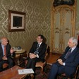 Il Presidente della Camera dei deputati, Fausto Bertinotti, riceve il Presidente del Consiglio dei Ministri, Romano Prodi
