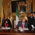 Firma del Protocollo di cooperazione parlamentare tra l'Assemblea Nazionale della Repubblica bolivariana del Venezuela e la Camera dei deputati della Repubblica italiana