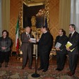 Il Presidente della Camera dei deputati, Fausto Bertinotti, riceve il Fondatore dell'Associazione 'Libera', Don Luigi Ciotti