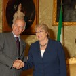 Il Presidente della Camera dei deputati, Fausto Bertinotti, riceve il Presidente della Repubblica del Cile, Michelle Bachelet