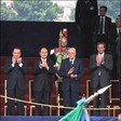 Il Presidente della Repubblica, Giorgio Napolitano, e le alte cariche dello Stato assistono alla Rivista Militare dalla Tribuna d'Onore
