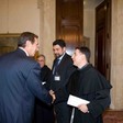 Palazzo Montecitorio - Il Presidente della Camera Gianfranco Fini incontra padre Enzo Fortunato Direttore della sala stampa del Sacro Convento di San Francesco d'Assisi