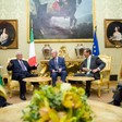 Montecitorio - Il Presidente della Camera Gianfranco Fini incontra il Presidente dell'Autorità Nazionale Palestinese Abu Mazen