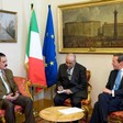 Palazzo Montecitorio - Il Presidente della Camera Gianfranco Fini incontra il Segretario generale del Consiglio di Cooperazione del Golfo Abdulrahman bin Hamad Al-Attiyah
