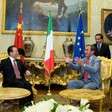 Montecitorio, Sala del Cavaliere - Il Presidente della Camera dei deputati Gianfranco Fini riceve il Primo Ministro della Cina Wen Jiabao
