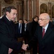 Il Presidente della Camera dei deputati, Gianfranco Fini, partecipa alla Santa Messa officiata dal Cardinale Angelo Bagnasco alla presenza del Capo dello Stato, Giorgio Napolitano