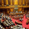 Senato della Repubblica - Il Presidente della Camera dei deputati Gianfranco Fini partecipa all'iniziativa 'Ragazzi in Aula' sul tema 'UnitàNazione Costituzione'