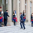 Parigi, Palazzo dell'Eliseo - Il Presidente della Camera dei deputati Gianfranco Fini con i Presidenti delle Camere dei Paesi del G8