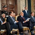 Quirinale - Il Presidente della Camera dei deputati Gianfranco Fini alla Cerimonia per lo scambio degli auguri con le Alte Cariche dello Stato