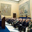 Montecitorio, Sala della Lupa - Il Presidente della Camera dei deputati Gianfranco Fini interviene alla Cerimonia commemorativa di Oronzo Reale