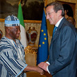 Il Presidente della Camera dei deputati, Gianfranco Fini, con il Vice Presidente della Repubblica di Liberia, Joseph Nyuma Boakai